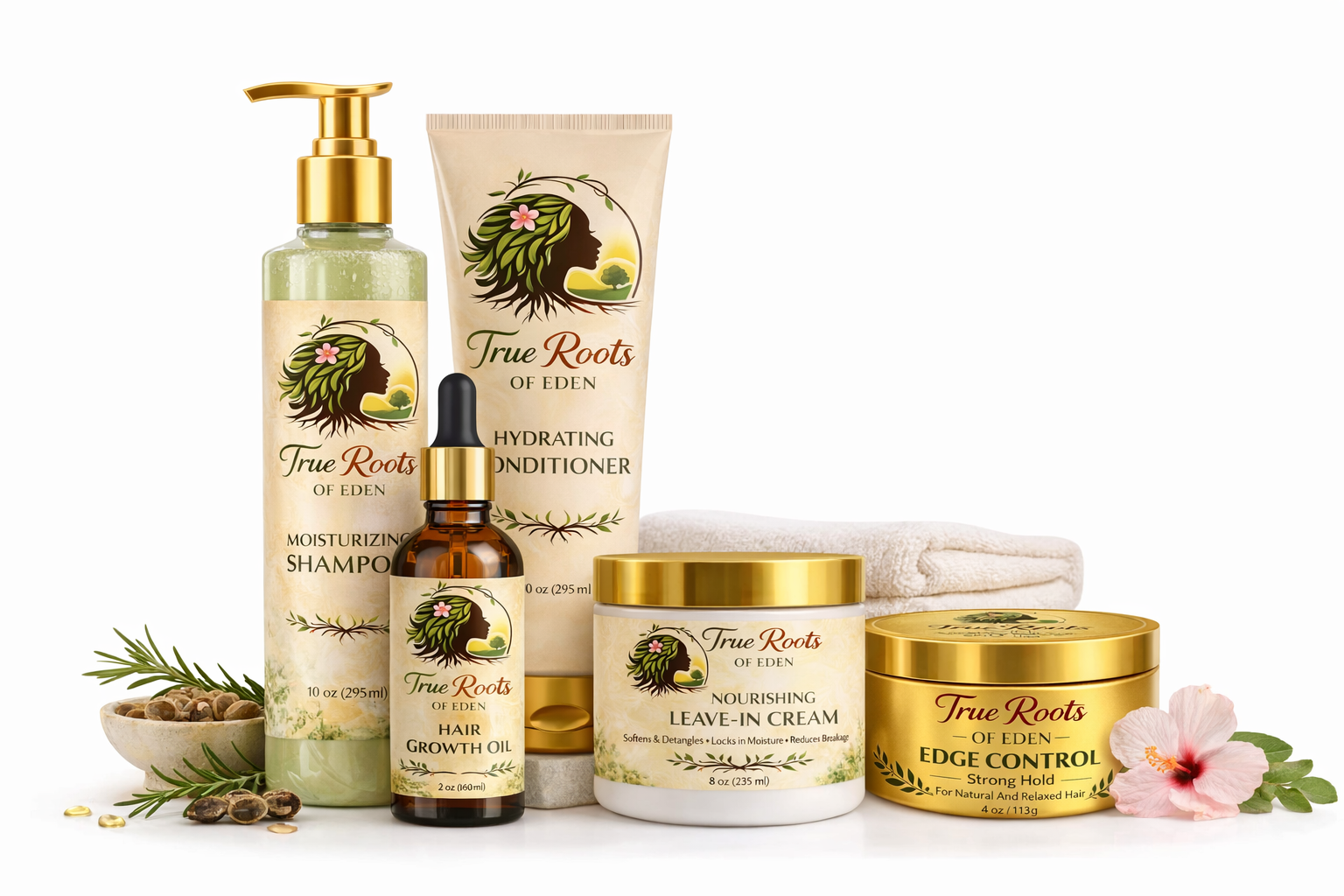 True Roots of Eden™ Growth System – Complete Hair Repair & Edge Restoration Bundle
